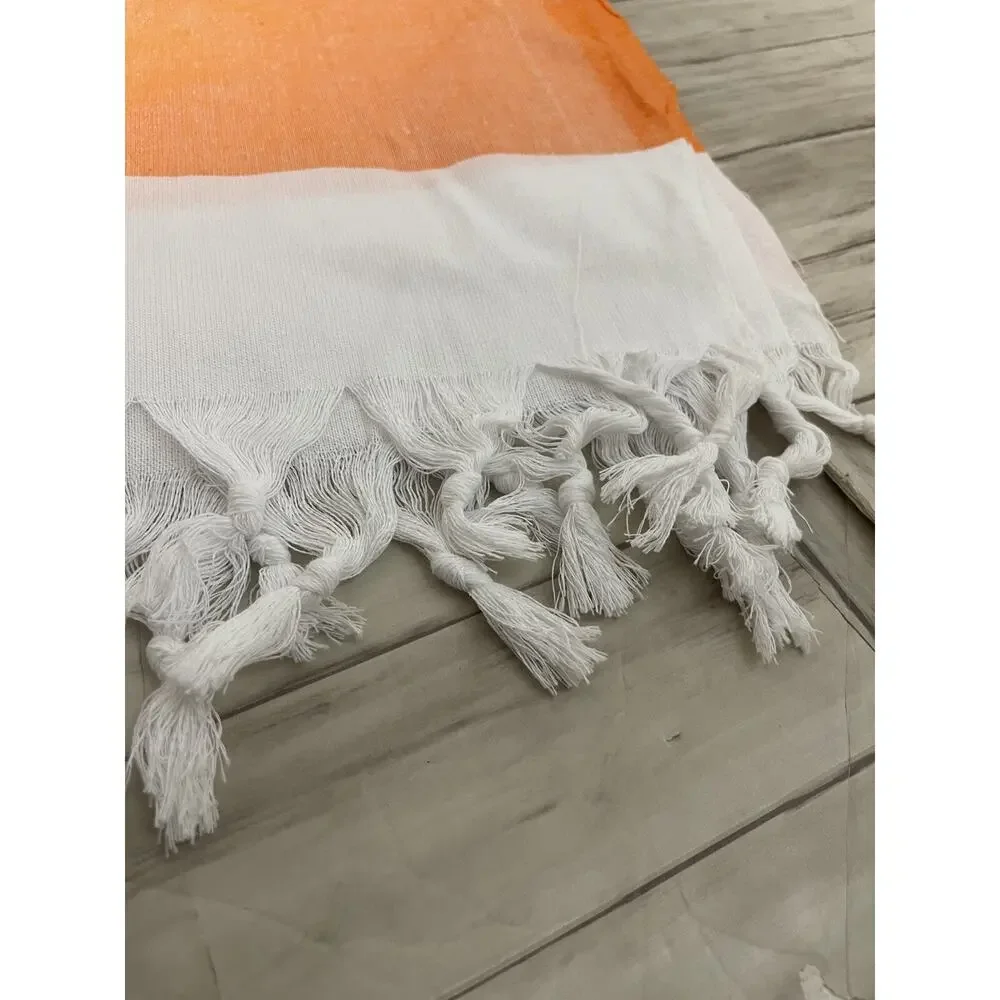 My Hamam Turkish Towel Cotton Beach Hammam Peshtemal Orange Lightweight N19